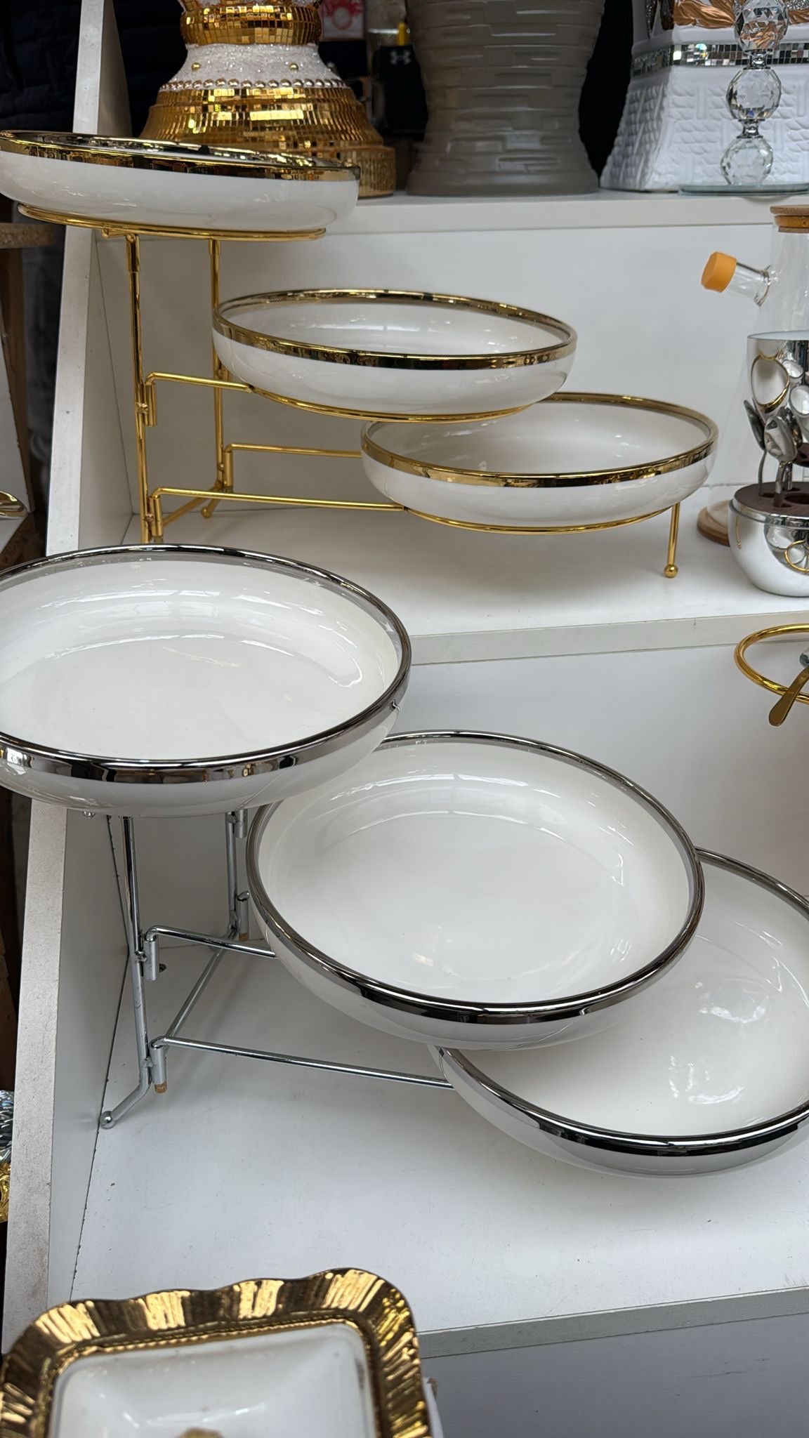 Chubby Etagère – Zilver – Luxe Porselein