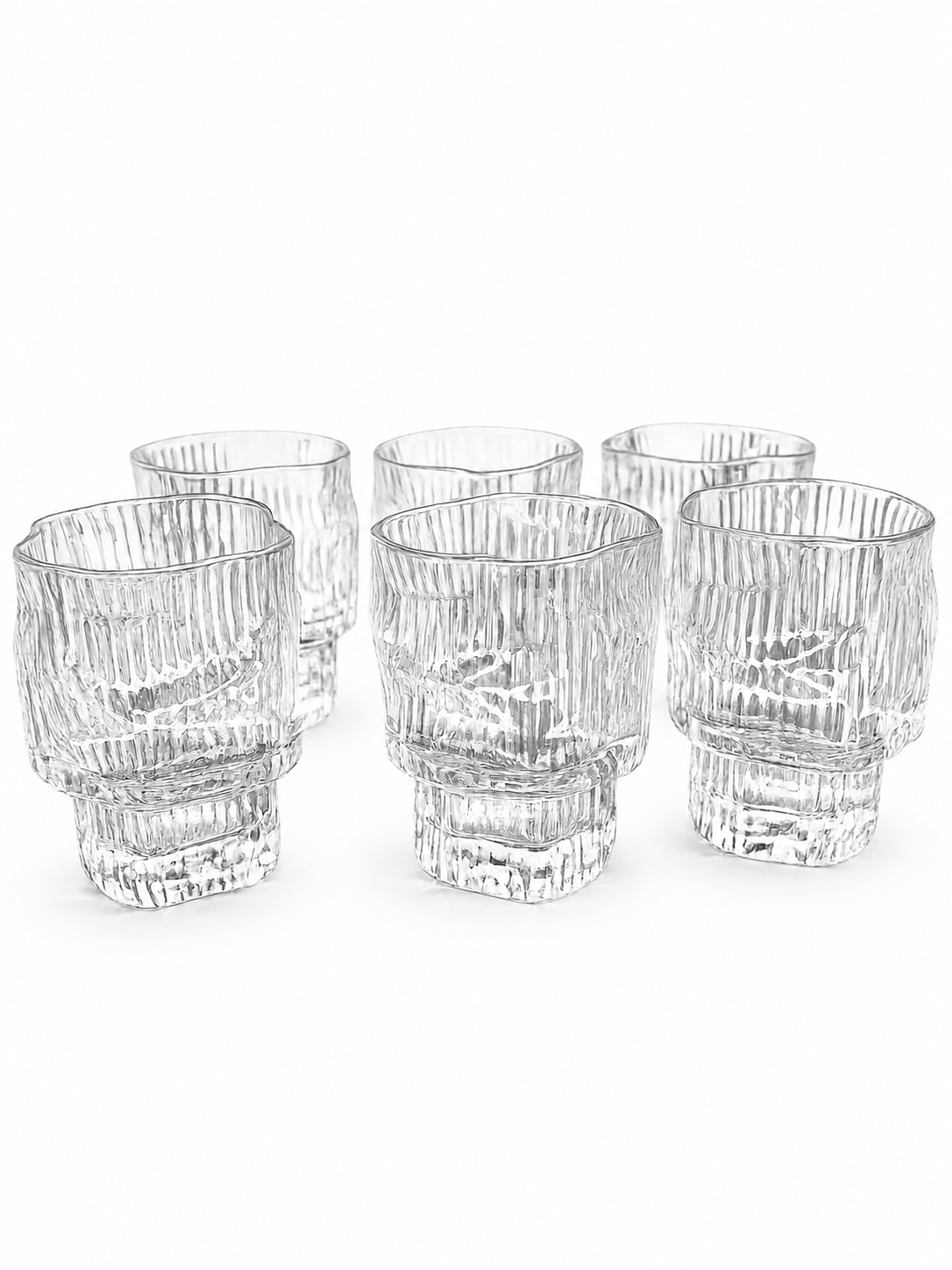 Diamond Ribbel Glas – Set van 6