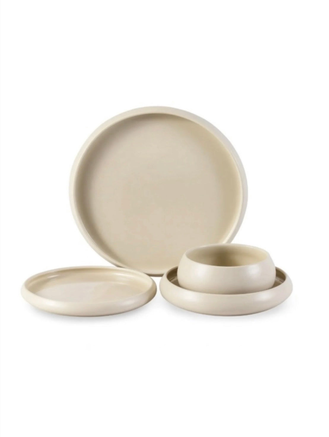 Porseleinen Borden Set – 24-delig – Taupe| voor 6 personen