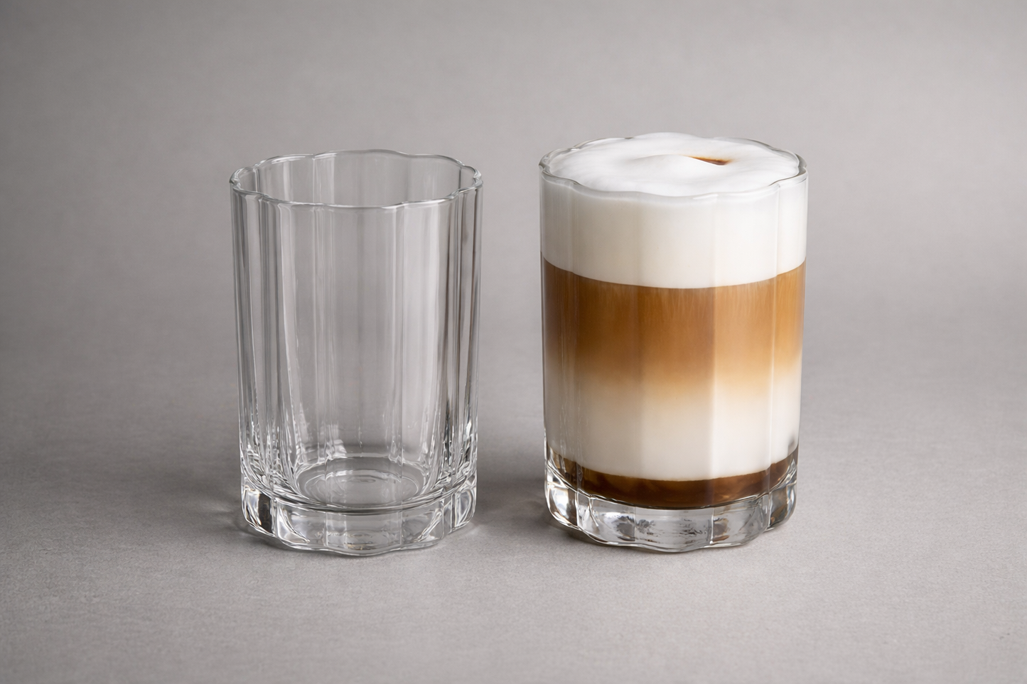 Ribbel glazen – 260 ml (Set van 4 of 6)