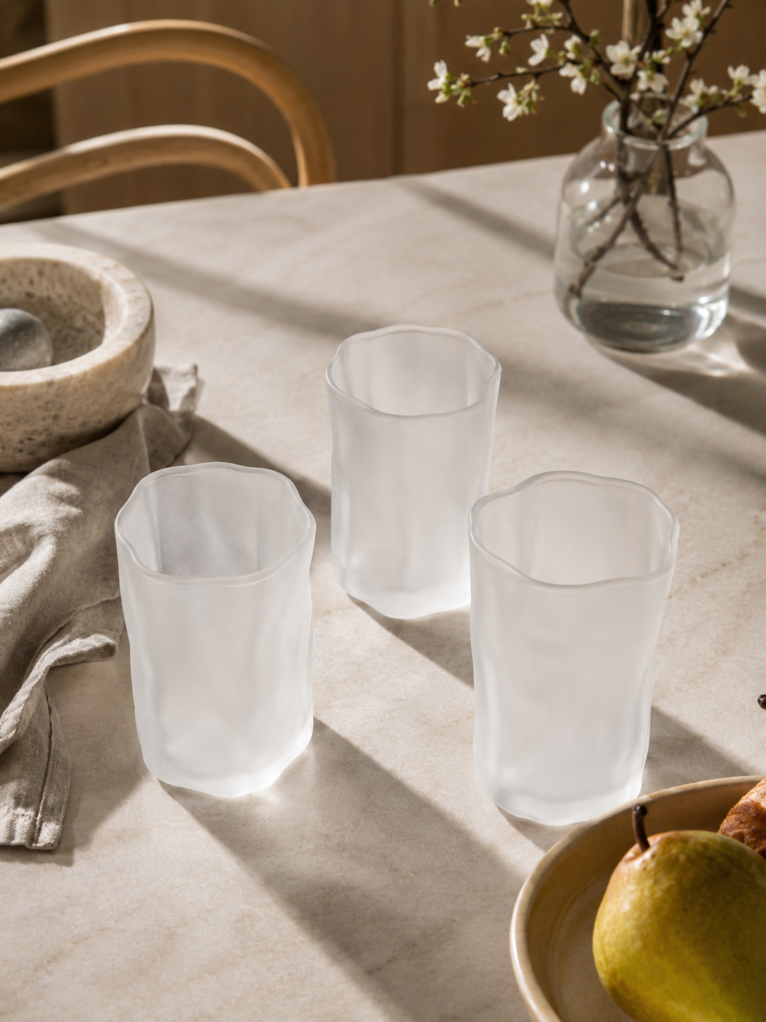 Frosted Diamond Glazen – Set van 6