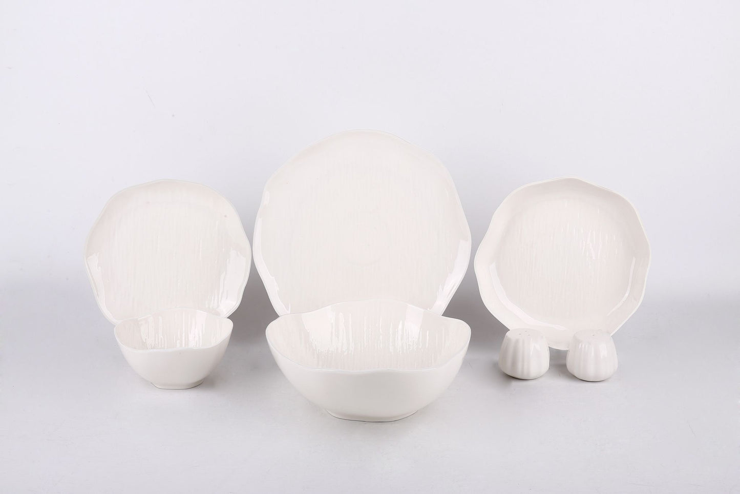 27-Delige Porseleinen Serviesset – Warm Wit