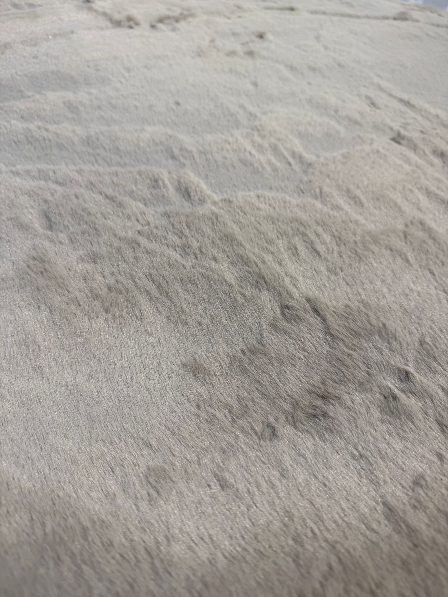 Rond Fluffy Vloerkleed Taupe – Ø 120 cm