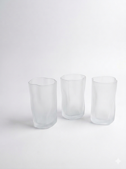 Frosted Diamond Glazen – Set van 6