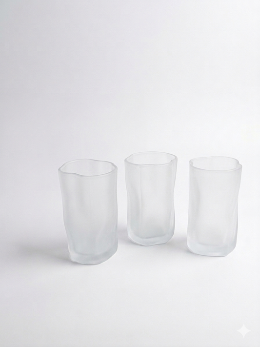 Frosted Diamond Glazen – Set van 6
