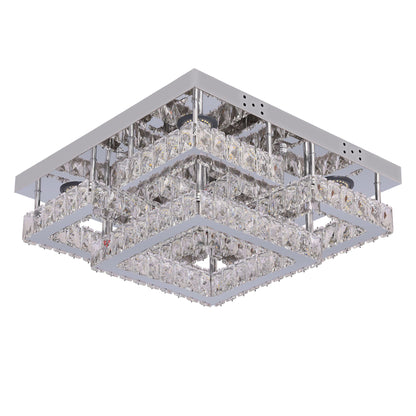 Luxe 5 vierkant LED Plafondlamp – Dimbaar (3 Lichtkleuren + Afstandsbediening)