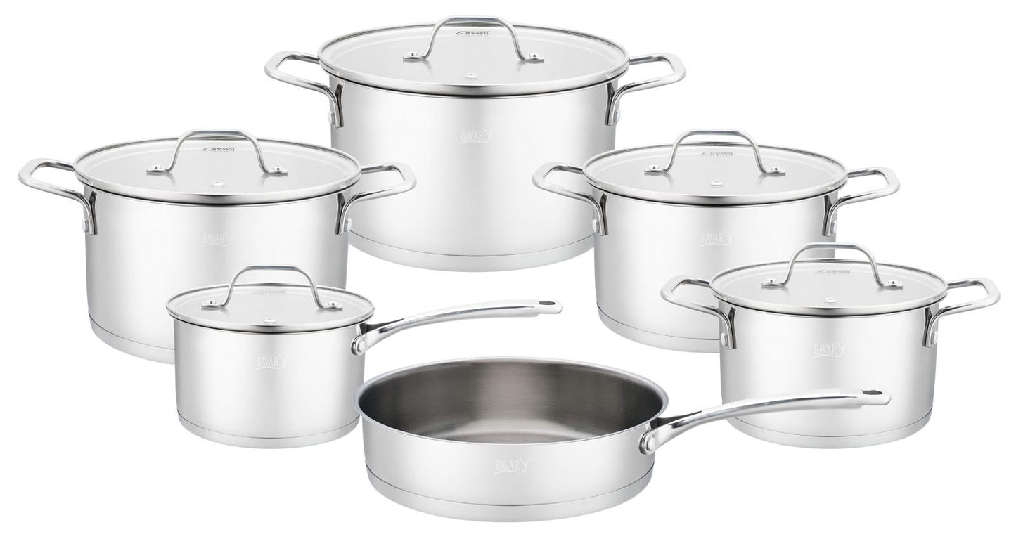 11-delige RVS pannenset – inductie