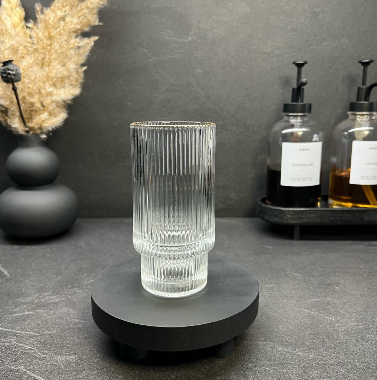 Ribbelglazen met Gouden Rand (Set van 6)