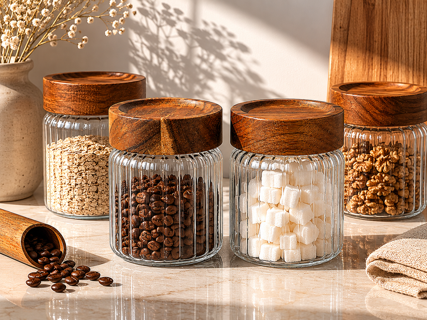 Acacia Voorraadpot Set – 6 Delig M