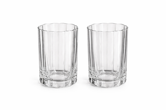 Ribbel glazen – 260 ml (Set van 4 of 6)