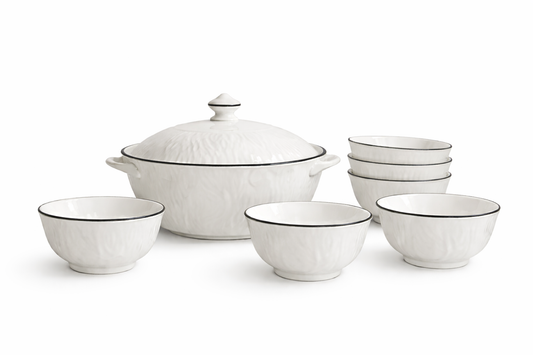 Porseleinen Soepset – 8-delig