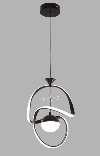 Moderne Zwarte LED Hanglamp – Dimbaar met Afstandsbediening