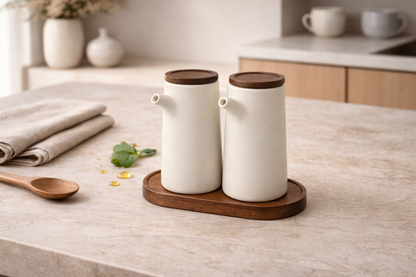 Terra Porseleinen Olie- & Azijnset – 3-delig