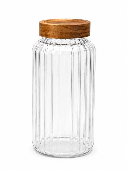 Acacia Voorraadpot Ribbel - L