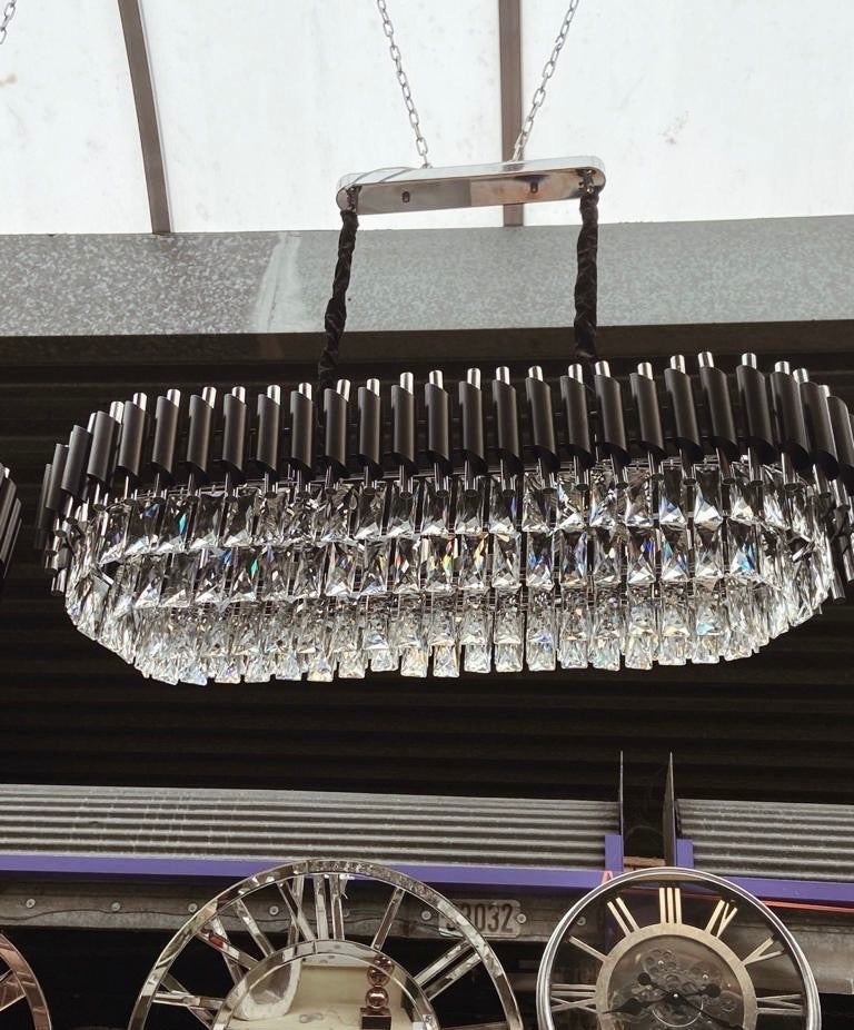 Hanglamp Alix - 100 cm Zwart Zilver