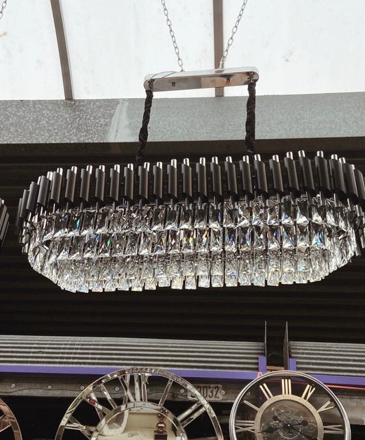 Hanglamp Alix - 100 cm Zwart Zilver