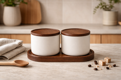 Terra Porseleinen Canister Set – 2-delig