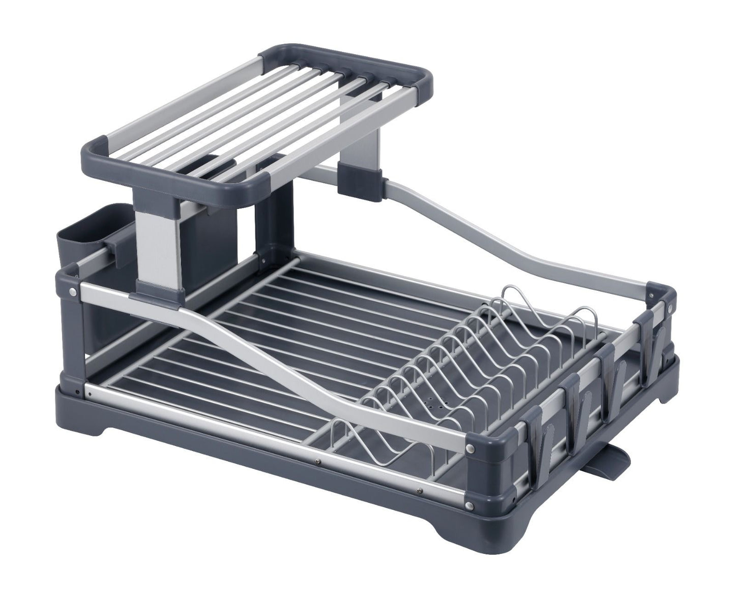 Grijze RVS Afdruiprek – Extra Stevig – 2-laags