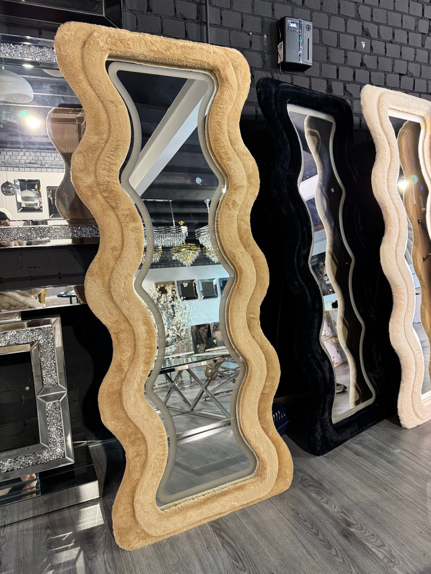 Luxe Velvet Spiegel - LED Rechthoek