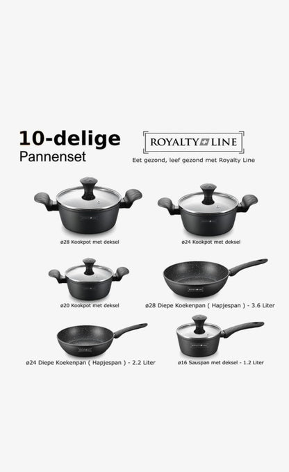 10-Delige Pannenset – Geschikt voor Inductie
