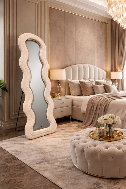 Luxe Velvet Spiegel - LED Rond