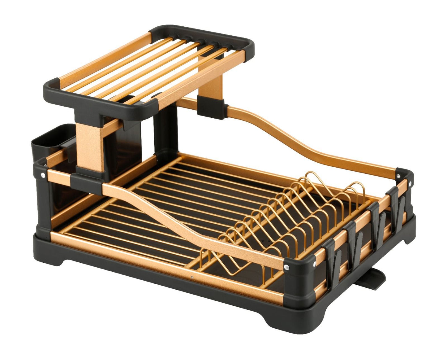 Goud/Zwarte RVS Afdruiprek – Extra Stevig – 2-laags