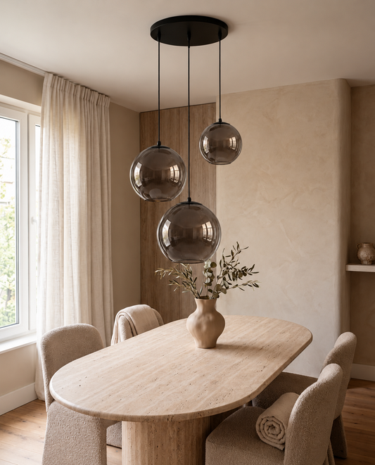3 bollen hanglamp - bollen klein naar groot