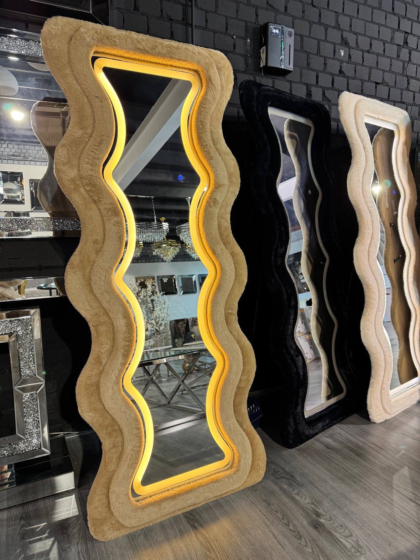 Luxe Velvet Spiegel - LED Rechthoek