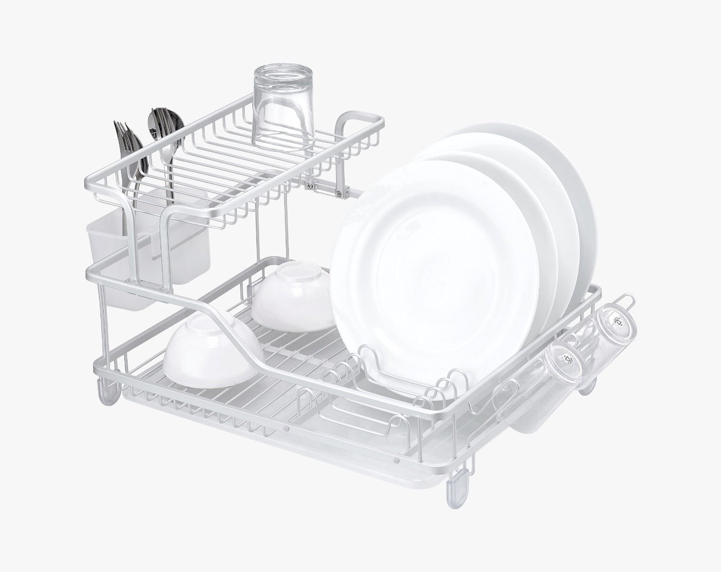 Witte RVS Afdruiprek – 2-laags