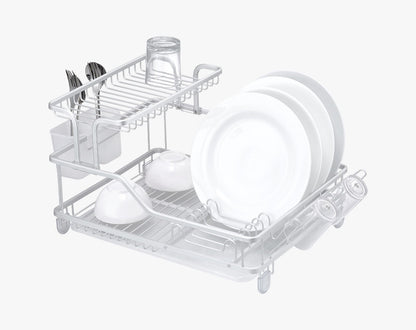 Witte RVS Afdruiprek – 2-laags