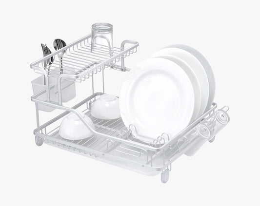 Witte RVS Afdruiprek – 2-laags