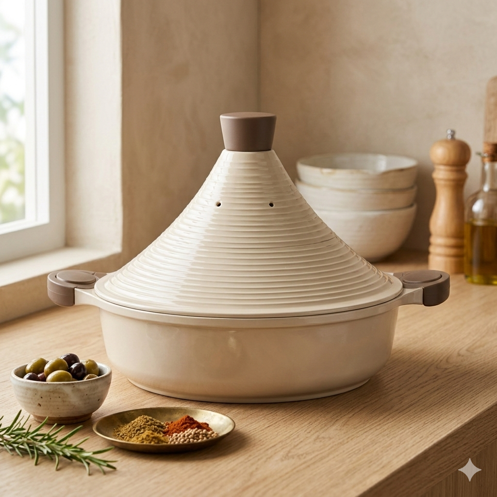 Beige Tajine 28 cm – Inductie