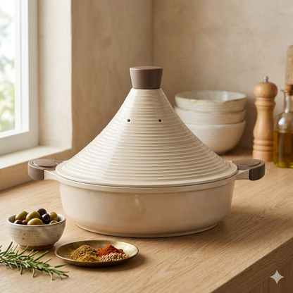 Beige Tajine 28 cm – Inductie