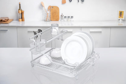 Witte RVS Afdruiprek – 2-laags