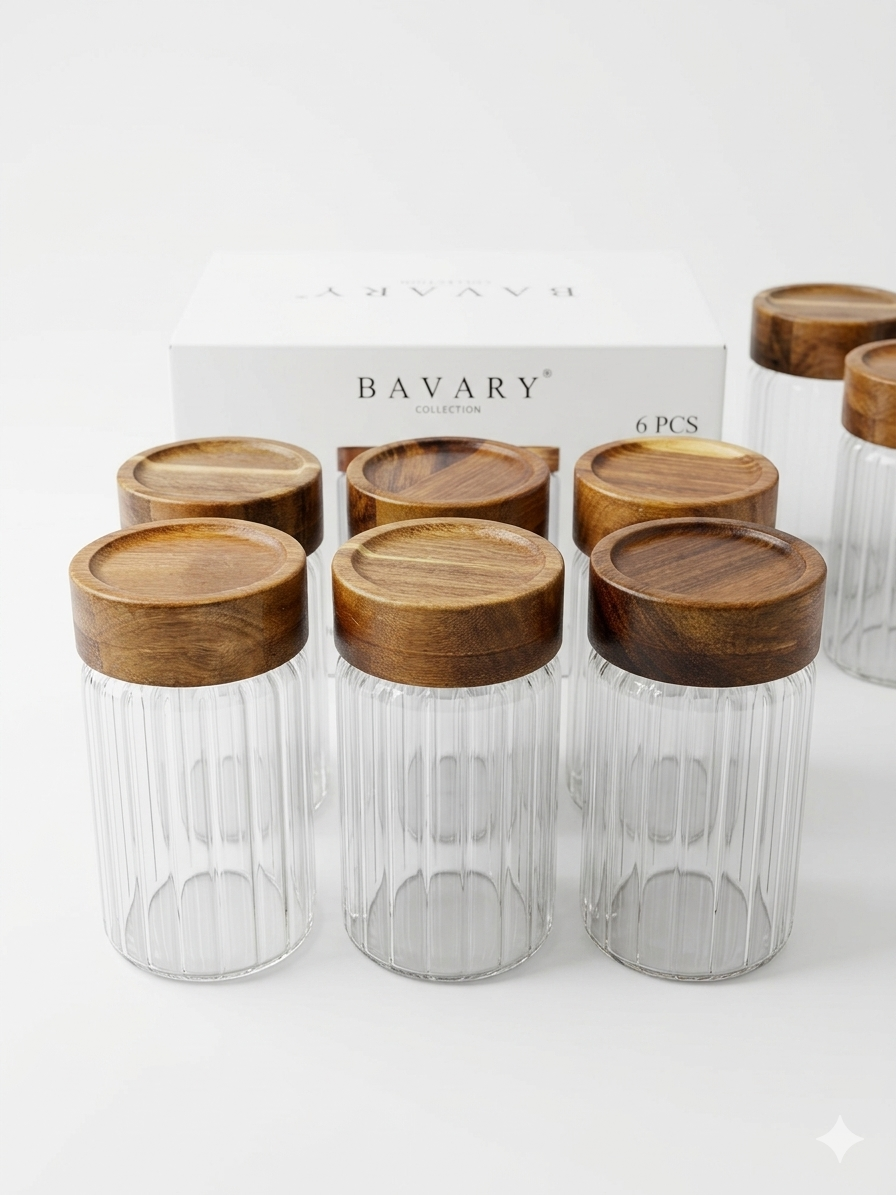 Acacia Voorraadpot Set – 6 Delig L