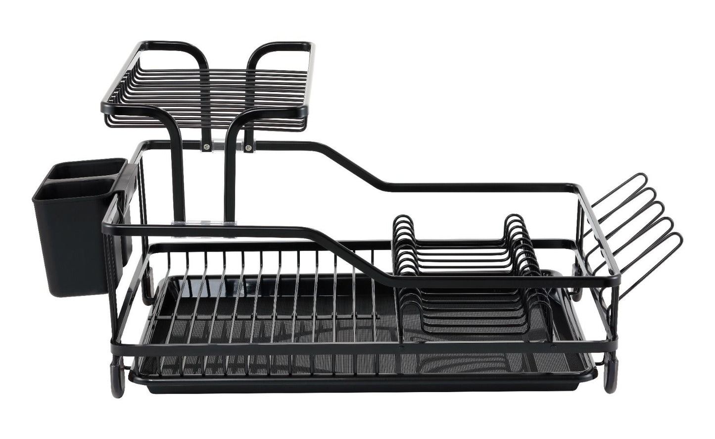 Zwart RVS Afdruiprek – 2-laags