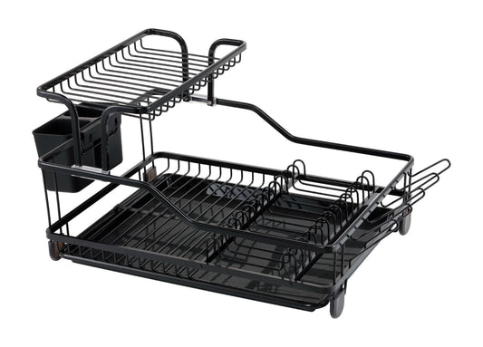 Zwart RVS Afdruiprek – 2-laags