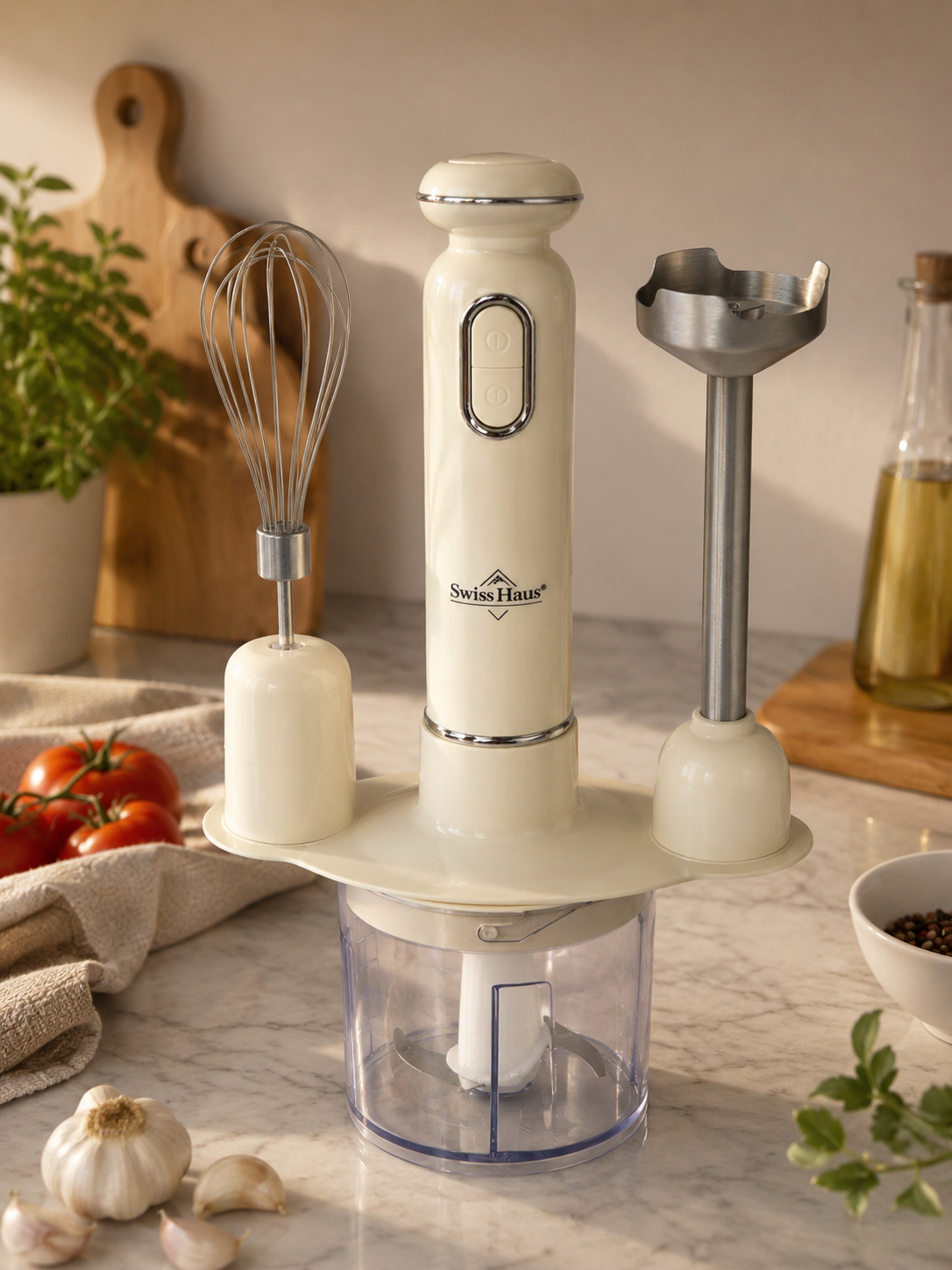 SwissHaus Staafmixer Set – Crème