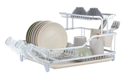 Witte RVS Afdruiprek – 2-laags