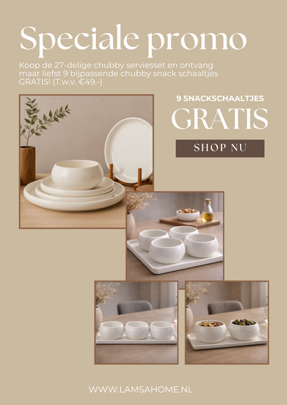 Chubby 27-delige Serviesset – Fine Porcelain