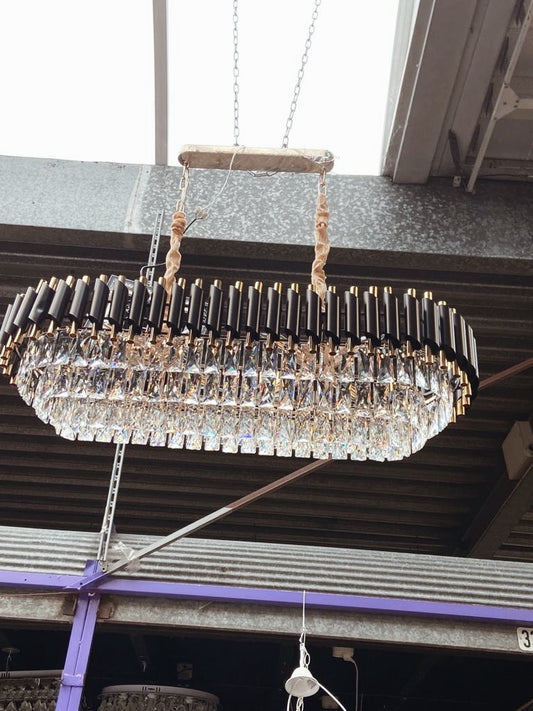 Hanglamp Alix - 100 cm Zwart Goud