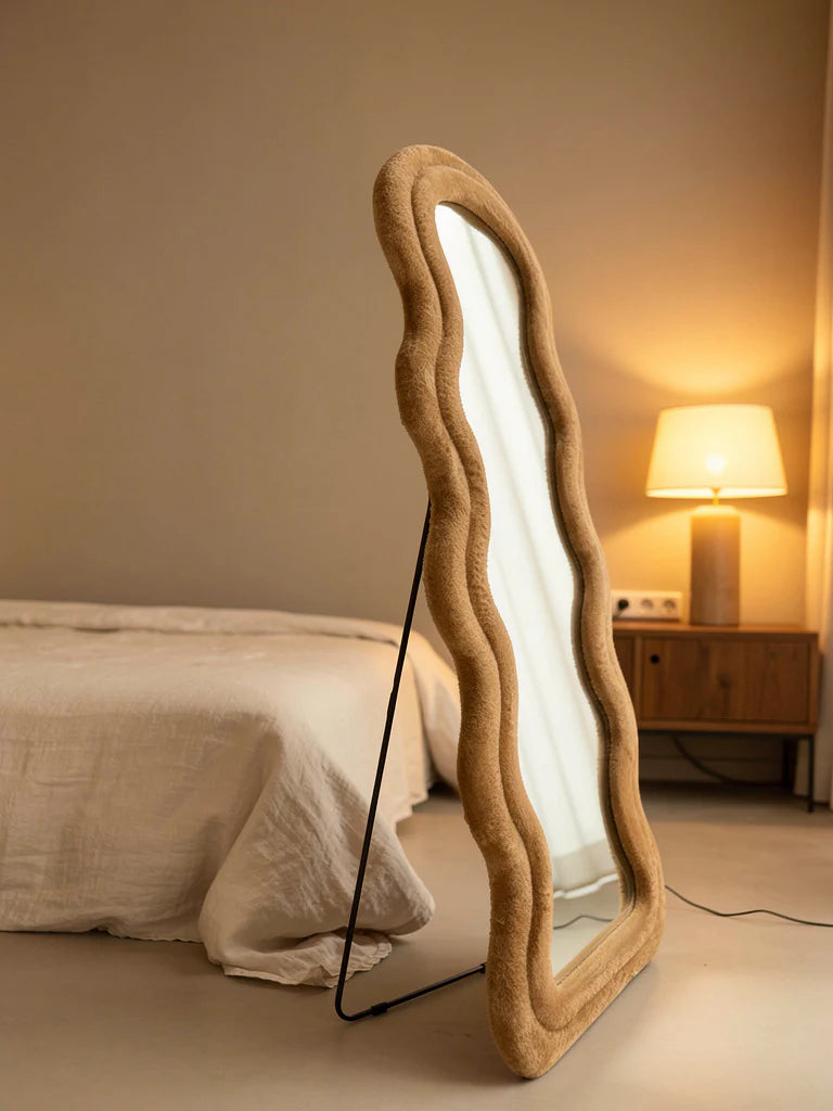 Luxe Velvet Spiegel - LED Rond