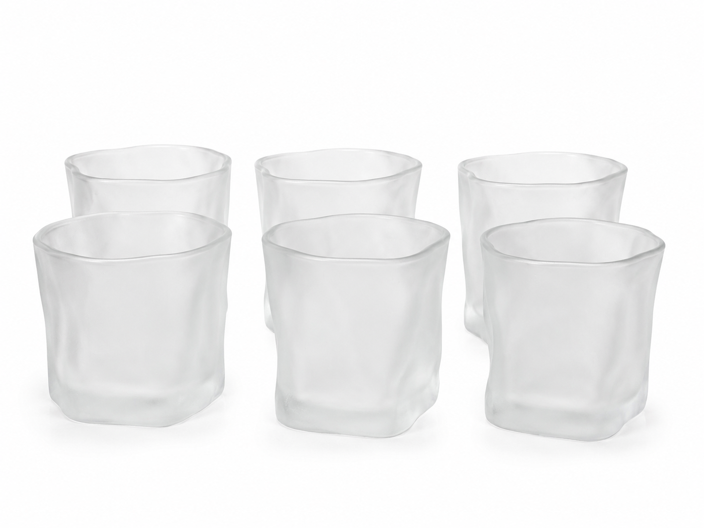 Frosted Diamond Glazen – Set van 6