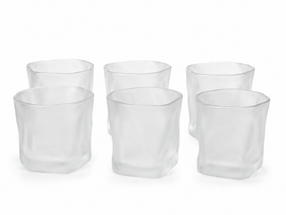 Frosted Diamond Glazen – Set van 6