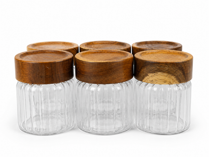Acacia Voorraadpot Set – 6 Delig S