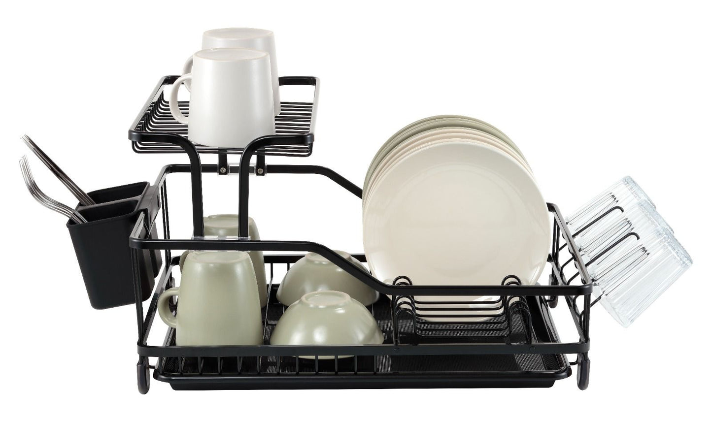 Zwart RVS Afdruiprek – 2-laags