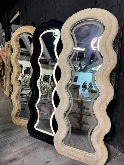 Luxe Velvet Spiegel - LED Rond