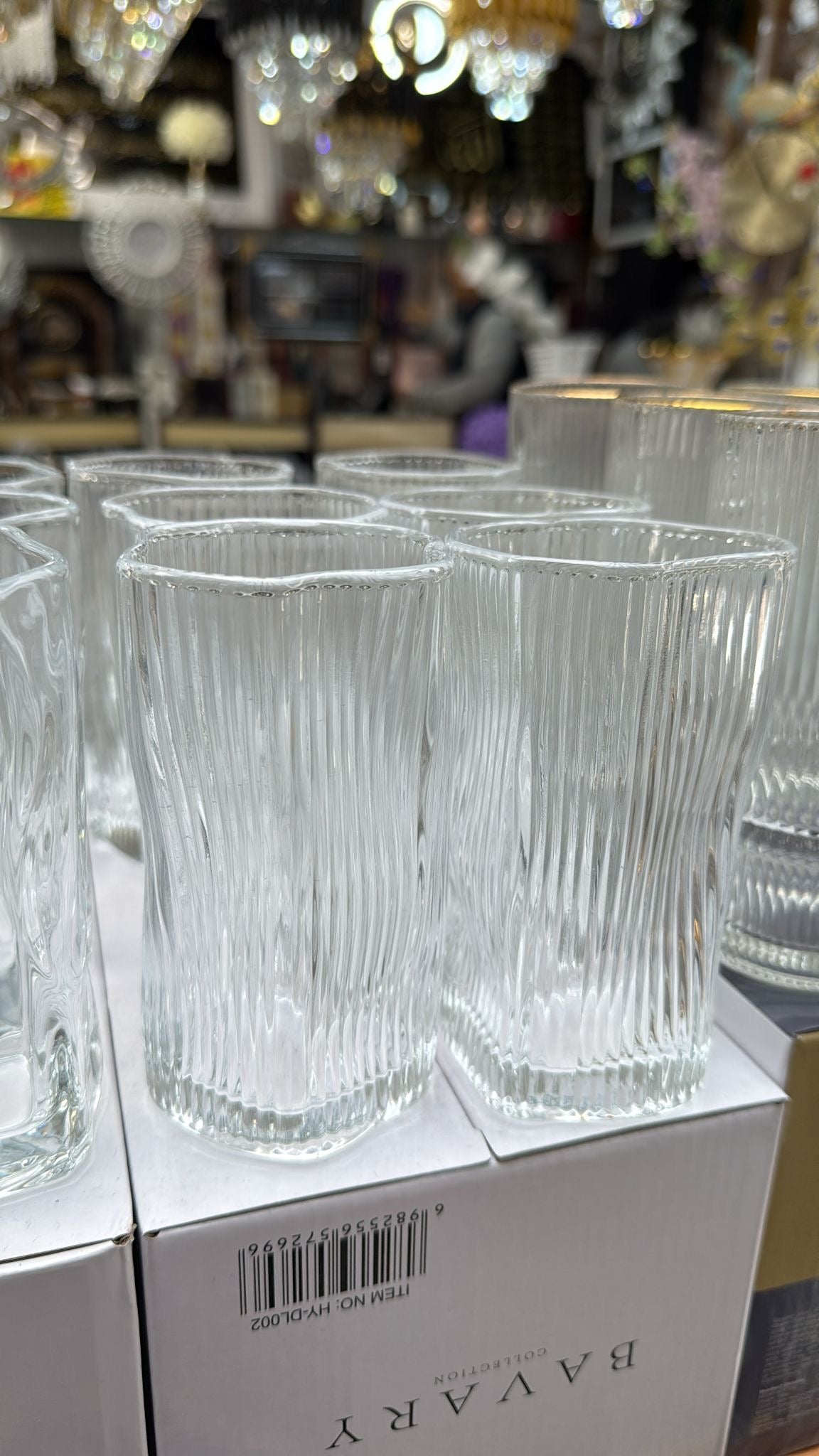 Bavary Collection – Wave Ribles Glazen (Set van 6)