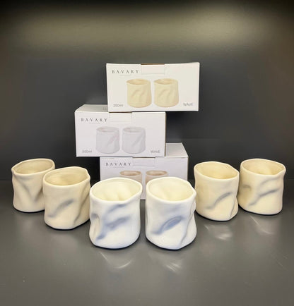 Wave Keramische Drinkbekers – 350 ml (Set van 2)