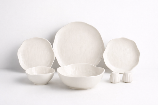 27-Delige Porseleinen Serviesset – Warm Wit